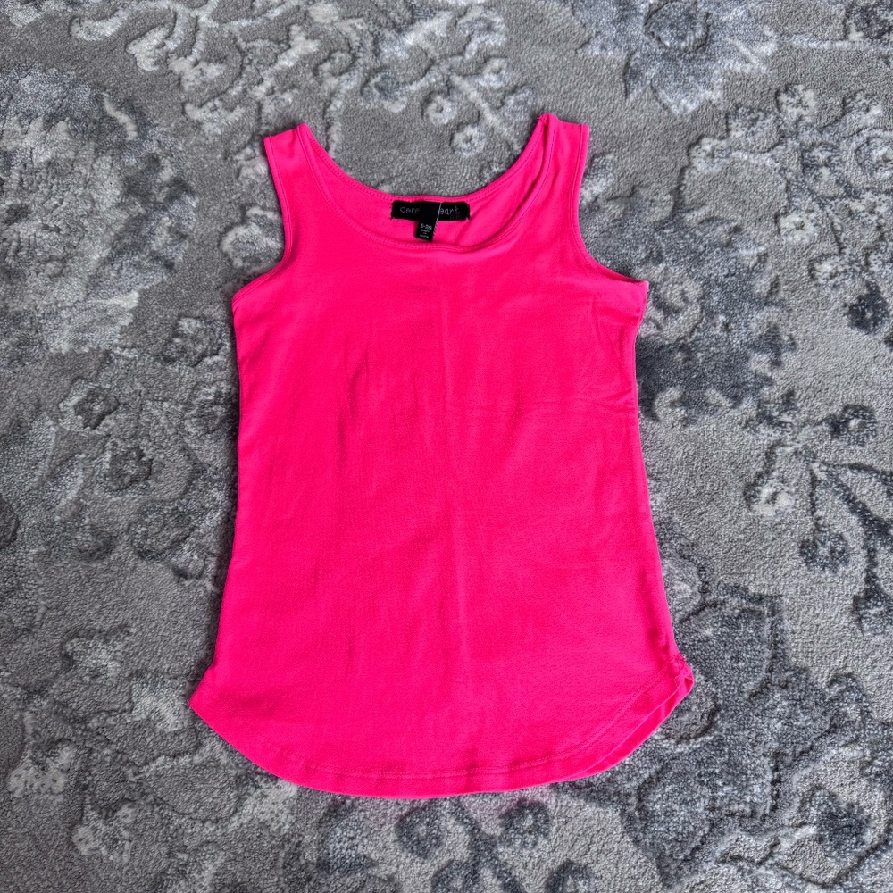 Girls Neon Pink Tank Top